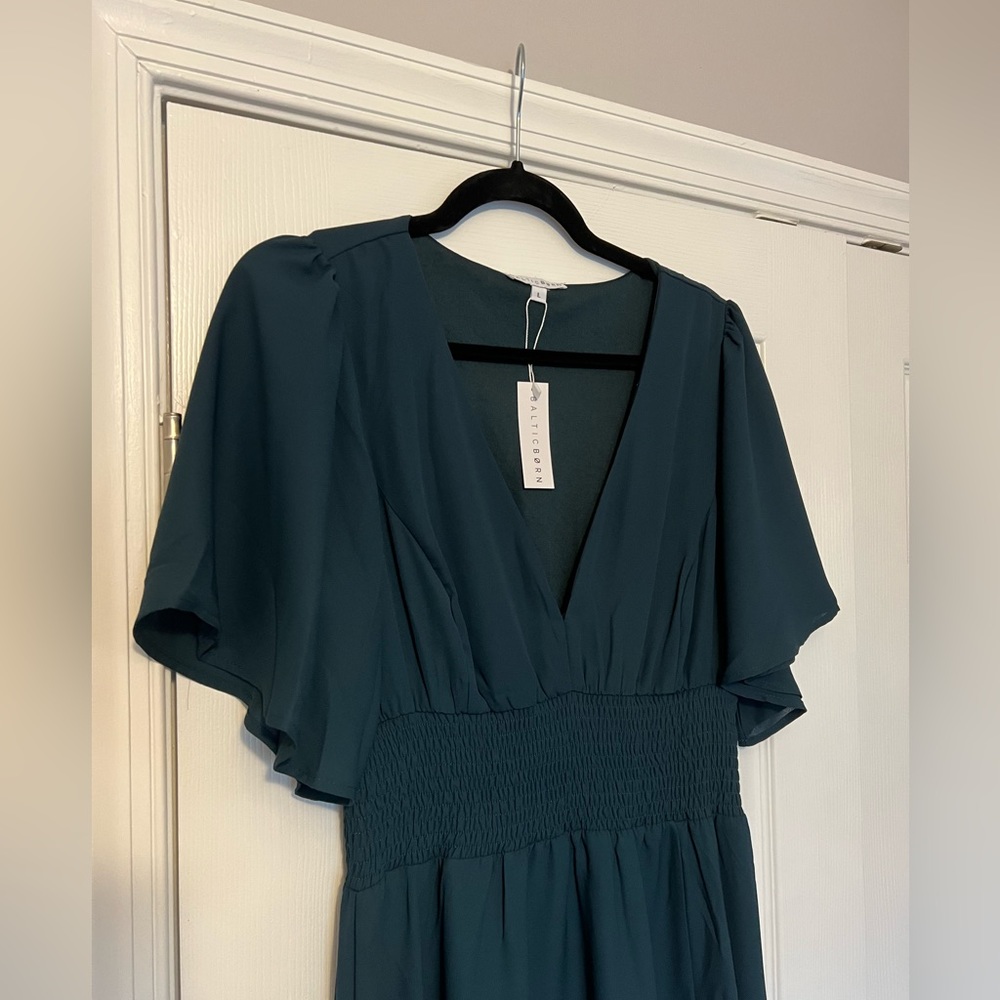 Baltic Born Deep Teal Maxi Dress with Slit - Picture 7 of 9